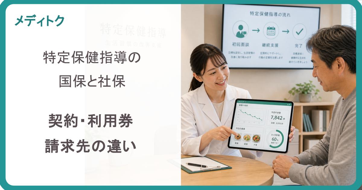 特定保健指導の国保と社保